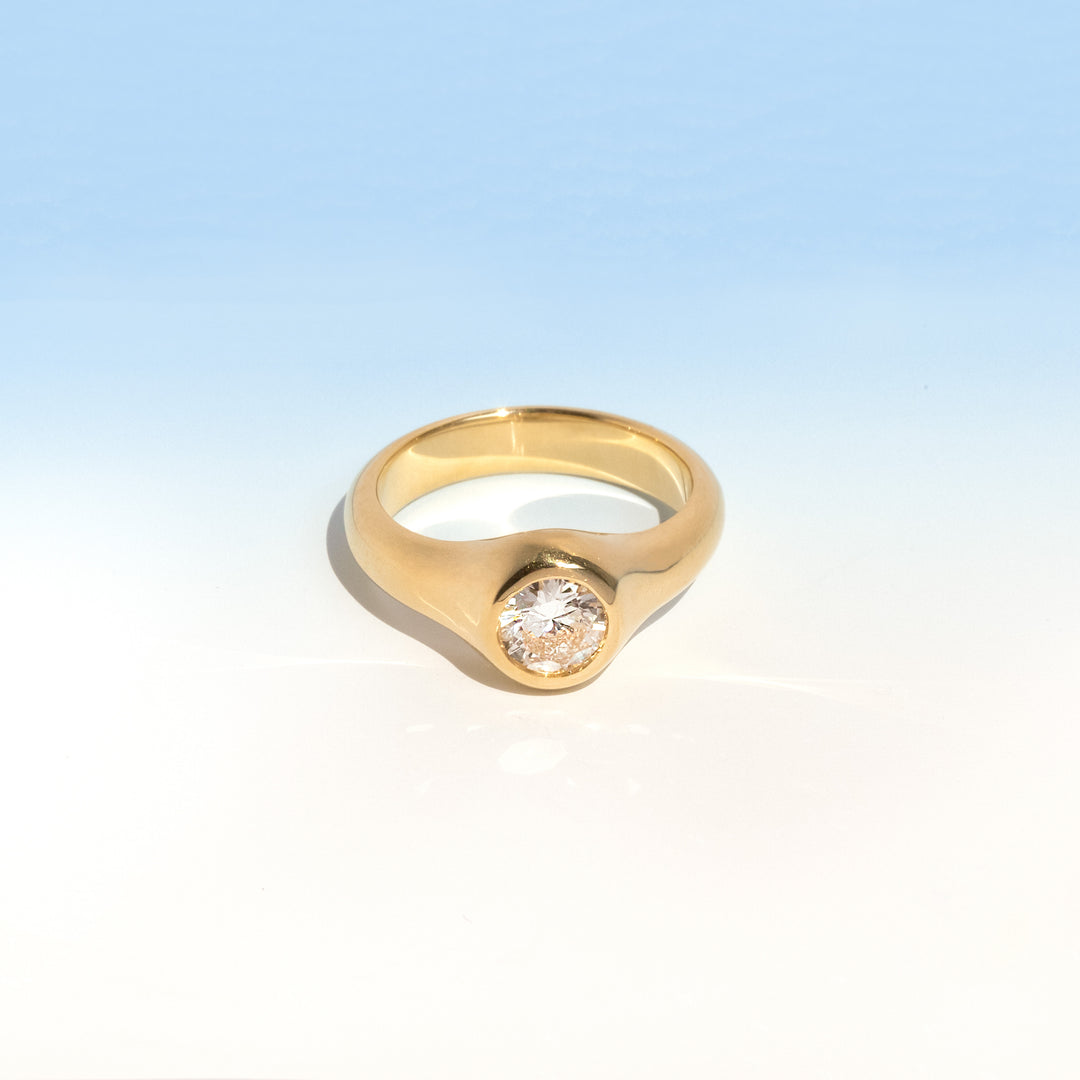 Carved Signet Solitaire